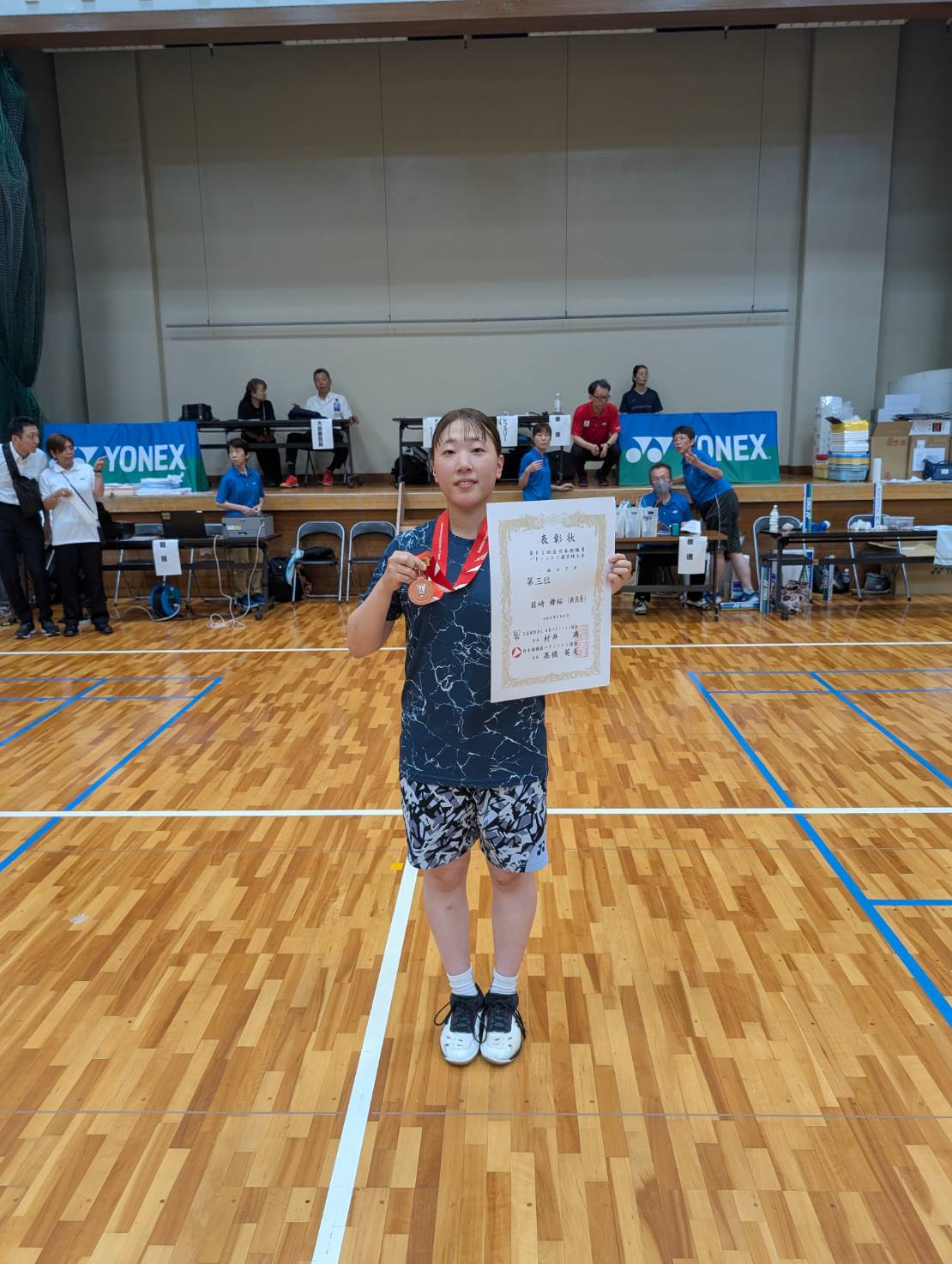 女子一般シングルス　３位入賞　目崎舞桜選手